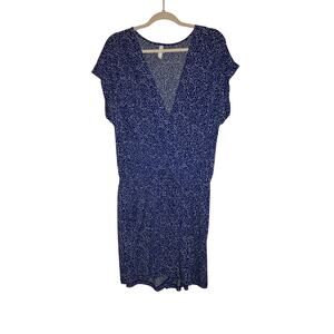 💥Mia & Tess blue and white abstract romper size XL
